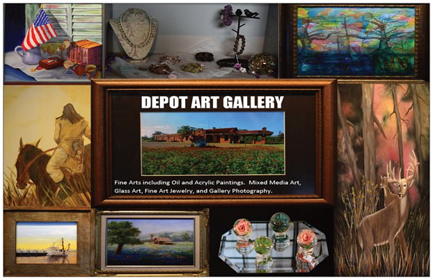 Many Depot Art Gallery, Toledo Bend Lake Country