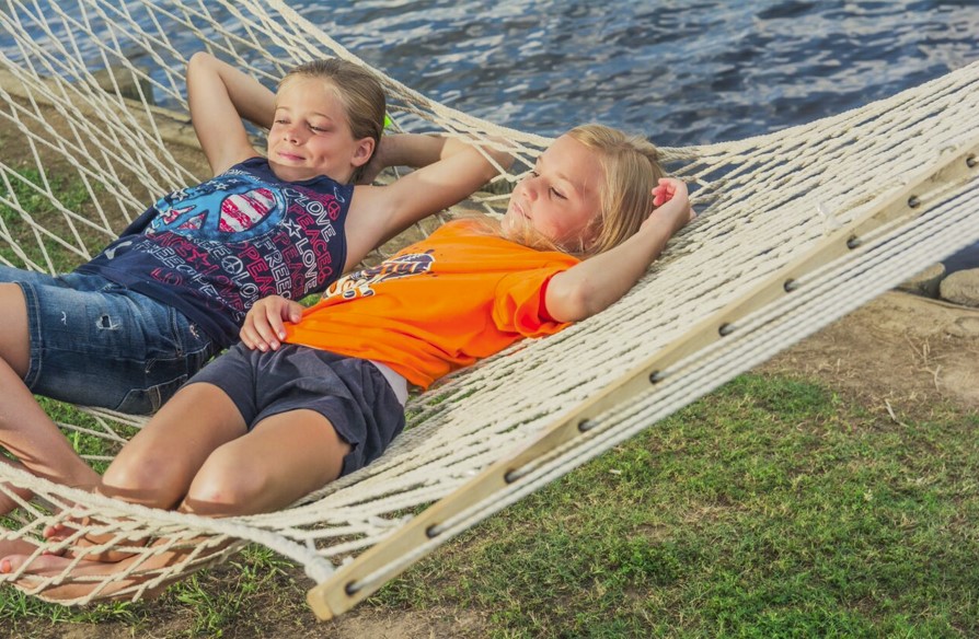 Kids in a hammock
