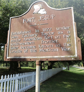 Fort Jesup Historical Marker Toledo Bend Lake Country