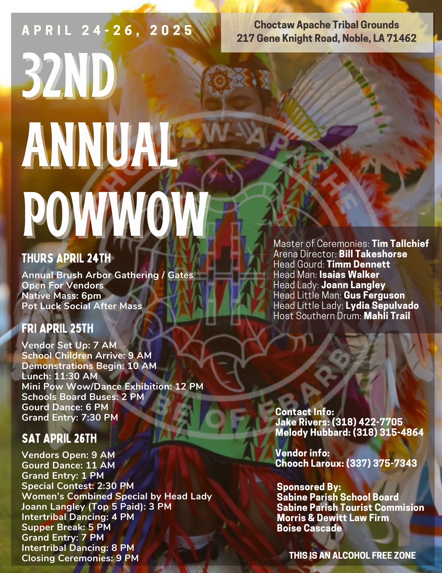 Choctaw Apache Pow-Wow Schedule of Events