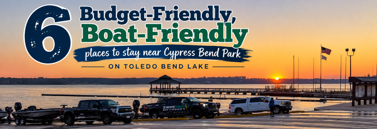 header for blog showing the boat launch and 6 places to stay
