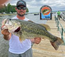 Ryan Wilkerson and his Lunker Bass catch